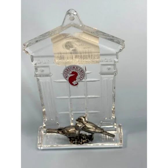 Waterford Crystal "Our First Christmas" 2004 Ornament With Love Birds Design Box - Picture 7 of 8